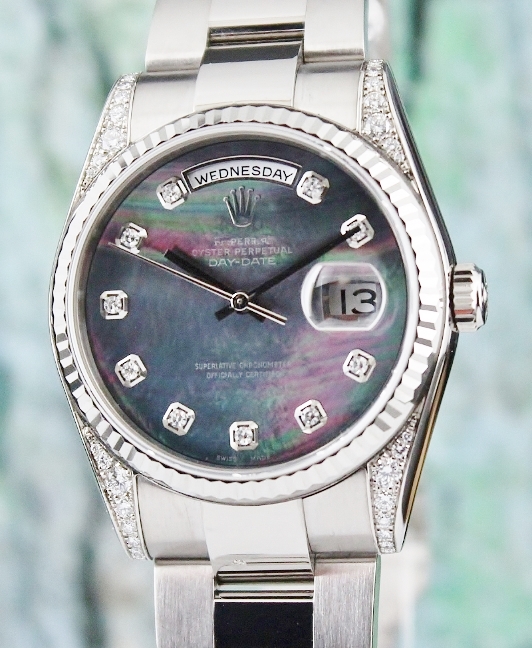 (image for) A ROLEX MEN SIZE 18K WHITE GOLD OYSTER PERPETUAL DAY-DATE / 118339